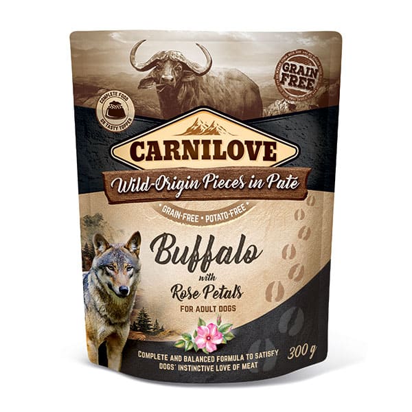 Carnilove Dog Wet Food Pouch Buffalo With Rose Petals 300g